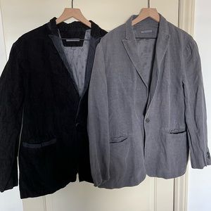 Two John Varvatos Collection Blazers - 100% Linen/ Cotton Blend - MSRP: $2,000+
